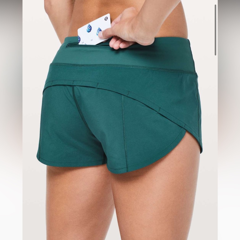 Lululemon Speed Up Shorts 2.5” Green Jasper size 4 running shorts